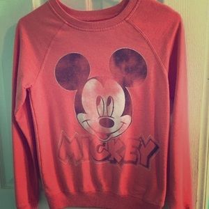 Orange Mickey Mouse Sweatshirt XS
